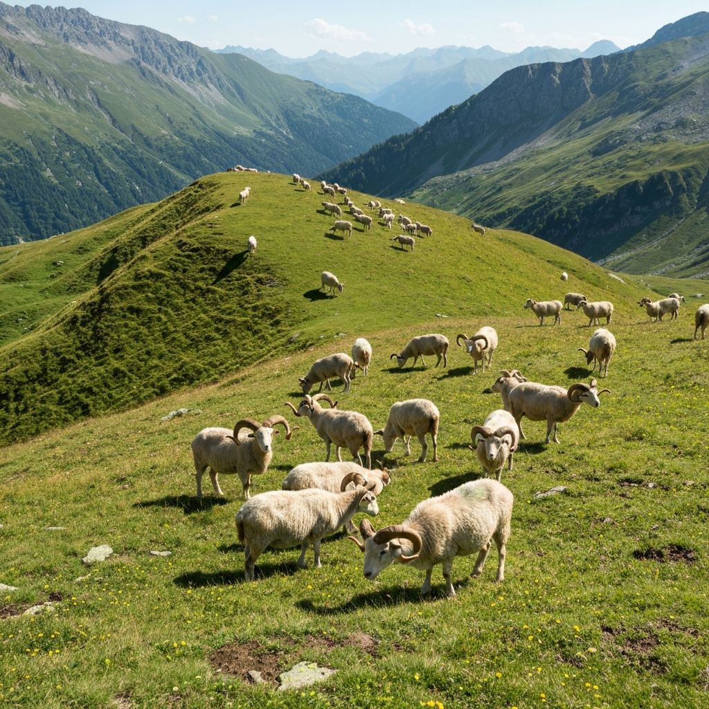 Marco Polo sheep on high-altitude pastures